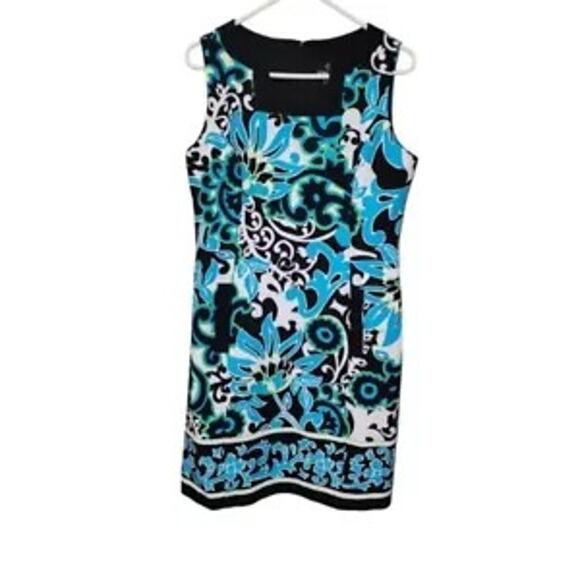 Ronni Nicole‎ Floral Paisley Print Sleeveless Sheath Dress Size 10 - Picture 1 of 9